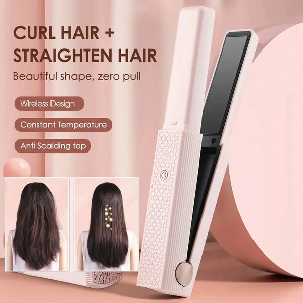 Hair Straightener, Hair Curler, 2-in-1 Styling Tool, Cordless Hair Straightener, Tourmaline Ceramic Straightener, Fast Heating Hair Tool, Frizz-Free Hair Styling, Floating Plate Hair Iron, Hair Care in Saudi Arabia, Professional Hair Styling