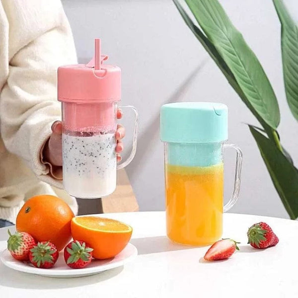 Mini Smoothie Blender with Straw – Portable USB Rechargeable Electric Blender for On-the-Go, Perfect for Smoothies & Shakes