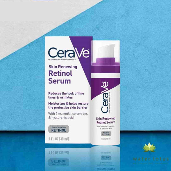 CeraVe Anti Aging Retinol Serum For Face, Encapsulated Retinol With Hyaluronic Acid, Niacinamide & Ceramides, Smooths Wrinkles & Fine Lines, Gentle Skin Brightening Serum, Fragrance Free, 1 Oz