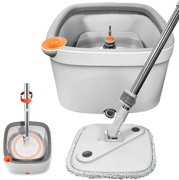 Self-Cleaning Spin Mop with Bucket – 360° Rotating &amp; Adjustable Handle